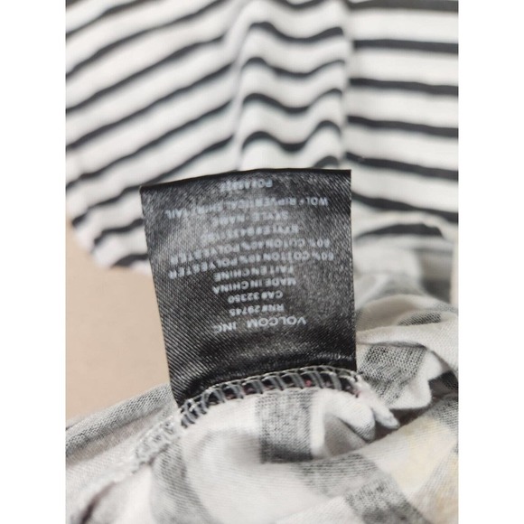 Volcom Shirt Womens XS Small Relaxed Striped Flowy Round Neck Short Sleeve - Picture 12 of 12